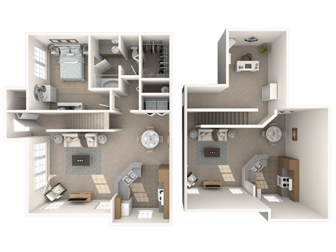 St Croix with Loft Floor Plan at Bay Harbor, Fort Myers